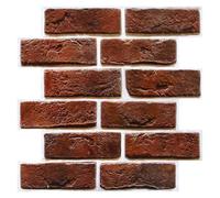 Commomy Panneaux Muraux 3D Imitation Brique, 10 Pièces, Dalle PVC Adhesive Murale Papier Peint 3D Autocollant à Effet Pierre, 30 × 30 cm, Panneau Mural Décoratif Revêtement Mural