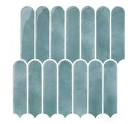 Commomy Plus épais Credence Adhesive pour Cuisine Vert Malachite, Vinyle Carrelage Adhesif Mural Salle de Bain Cuisine Metro 3D, ImperméAble(10 Pièces, 30,5 x 30,5 cm)