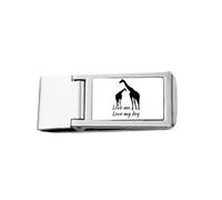 Common Knowledge Portefeuille de poche en acier inoxydable Motif girafe