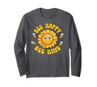 Common Sunflower Inspirational Motivation Bee Happy Bee Kind Manche Longue