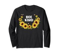 Common Sunflower Inspirational Motivation Bee Kind Manche Longue