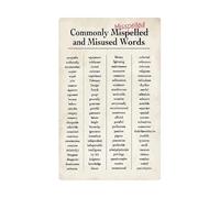 Commonly Misspelled Words Homophones Grammar Spelling Poster Educational Chart For ELA Classroom Homeschool Study Room Decor