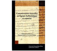 Communautés Nouvelles En Egypte Hellénistique Et Romaine