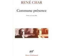 Commune présence René Char (Auteur), Georges Blin (Préface)