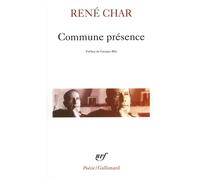 René Char – Commune présence – Poche – Gallimard