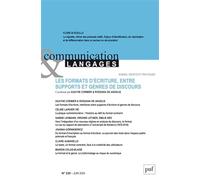 COMMUNICATION ET LANGAGES 2024, N.220: Les formats d'écriture, interfaces entre supports d'écriture et genres de discours