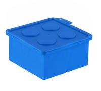 Communiqué de presse Bac à Glaçons Lot de 2, Blue SQUARE | Plateaux de portion de congélateur avec couvercle, stockage couvert pour la préparation de repas en purée de