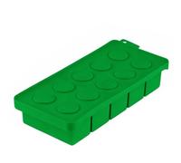 Communiqué de presse Bac à Glaçons Lot de 2, Green RECTANGLE | Plateaux de portion de congélateur avec couvercle, stockage couvert pour la préparation de repas en purée de