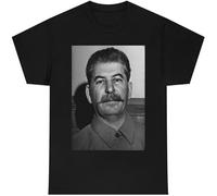 Communist Communism Russian Leader T Shirt Joseph Stalin Tee Black L