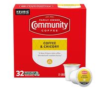 Community Coffee Coffee and Chicory Medium Dark Roast Single Serve Keurig K-Cup Pods Boîte de 32 carats