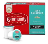 Community Coffee Dosettes de café 100 % Colombie, torréfiées moyennement foncées, compatibles avec les brasseurs Keurig 2.0 K-Cup - Boîte de 12 capsules