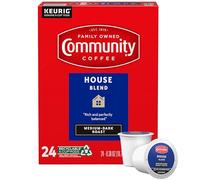 Community Coffee House Blend Lot de 24 dosettes à café Café Café Medium Dark Roast Compatible avec les Brewers Keurig 2.0 K Cup