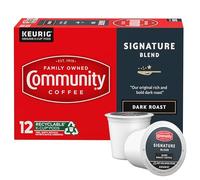 Community Coffee Signature Blend - Lot de 12 dosettes de café, torréfaction foncée, compatibles avec les machines à café Keurig 2.0 K-Cup, 12 unités (1 pièce)