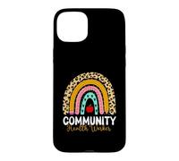 Community Health Worker Leopard Rainbow Health Care Doctor Coque pour iPhone 15 Plus