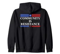 Community is Resistance Anti Fascism Resist No Kings Protest Sweat à Capuche