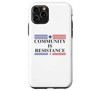 Community is Resistance Resist No Kings Protest Anti Fascism Coque pour iPhone 11 Pro