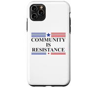 Community is Resistance Resist No Kings Protest Anti Fascism Coque pour iPhone 11 Pro Max
