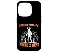 Community Manager par Day Zombie par Night Funny Halloween Coque pour iPhone 14 Pro