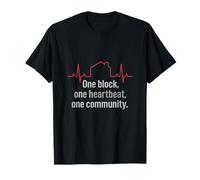Community Pride One Block One Heart Beat Design T-Shirt