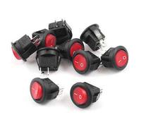 Commutateur 10 PCS SPST Locing 2 Pins Round Rocer Switch AC 125V / 6A 250V 3A