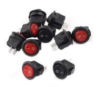 Commutateur 10 PCS SPST Verrouillage 2 Broches Bornes Rocer AC 125V/6A 250V/3A