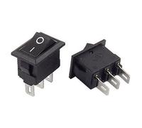 Commutateur 10 pièces 3 cosses à souder On-On I/O 2 positions SPDT Mini bateau Rocer Switch 3A 250V AC