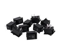 Commutateur 10 pièces AC 6A/250V 10A/125V 2 cosses à souder marche/arrêt Mini bateau interrupteur bascule