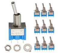 Commutateur 10 pièces bleu MTS-202 2 positions 6 broches DPDT commutateurs ensemble ON-ON 6A 125V AC Mini petit interrupteur Type DPDT interrupteur disjoncteur