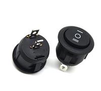 Commutateur 10 pièces CD1-105 20mm diamètre rond interrupteurs à bascule Mini 2/3 broches ON-OFF-ON interrupteur 6A/250V 10A/125 cuivre(KCD1-105 2Pin)