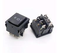 Commutateur 10 pièces CD5 21X24mm 21x24mm 6 broches 3 positions 6A/12A 250VAC ON-OFF-ON SPDT dans le commutateur Rocer