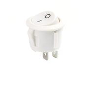 Commutateur 10pcs CD1-105 Petit Bateau Rond Rocer Commutateurs Mini Blanc Rouge 2/3 Broches ON-Off Switch(2PINS White-2 Postion)