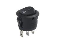Commutateur 10pcs CD1-105 Petit Bateau Rond Rocer Commutateurs Mini Blanc Rouge 2/3 Broches ON-Off Switch(3Pins Black-2 Postion)