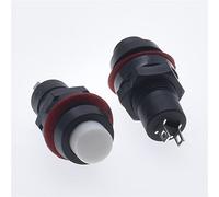 Commutateur 10PCS Mini Petit Bouton Rond DS-211 DS-213 Interrupteur à Bouton-Poussoir 10mm Momentané/Auto-Localisation Miniature 1A 250V(DS-211 White-Momentary)