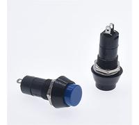 Commutateur 10pcs PBS-11A PBS-11B 12mm Auto-localisation Auto-Récupération Plastique Bouton-poussoir Momentané 3A 250V AC 2PIN 6Color PB-305A(PBS-11 blue,Momentary)
