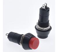 Commutateur 10pcs PBS-11A PBS-11B 12mm Auto-localisation Auto-Récupération Plastique Bouton-poussoir Momentané 3A 250V AC 2PIN 6Color PB-305A(PBS-11 Red,Self Locking)