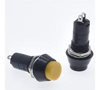 Commutateur 10pcs PBS-11A PBS-11B 12mm Auto-localisation Auto-Récupération Plastique Bouton-poussoir Momentané 3A 250V AC 2PIN 6Color PB-305A(PBS-11 yellow,Momentary)