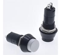 Commutateur 10pcs PBS-11A PBS-11B 12mm Auto-localisation Auto-Récupération Plastique Bouton-poussoir Momentané 3A 250V AC 2PIN 6Color PB-305A(PBS-11 White,Self Locking)