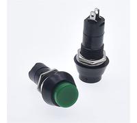 Commutateur 10pcs PBS-11A PBS-11B 12mm Auto-localisation Auto-Récupération Plastique Bouton-poussoir Momentané 3A 250V AC 2PIN 6Color PB-305A(PBS-11 green,Momentary)