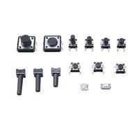 Commutateur 140 pièces/lot 14 Types commutateurs tactiles bouton poussoir momentané Tact Miniature interrupteur accessoires de remplacement