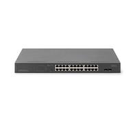 - Commutateur - 19" - non géré - 24 x 10/100/1000 + 2 x SFP (mini-GBIC) lien montant - Montable sur rack - PoE+ (370 W)