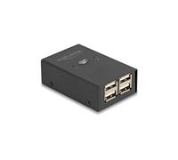 Commutateur 2 PC vers 4 périphériques USB 2.0 avec 2 entrées USB-B / 4 sorties USB-A