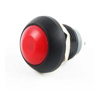 Commutateur 2PIN 12mm Métal Boutons-poussoirs à réinitialisation automatique Interrupteur de porte en acier inoxydable aluminium étanche(Aluminum oxide black-screw type,Rosso)