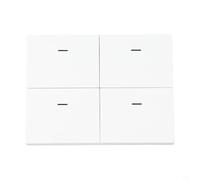 Commutateur 4 vitesses pour Smart Scene Switch pour application Tuya Smart pour ZIGBEE 3.0 Interrupteur sans fil avec 12 modes, Bouton mural ABS pour éclairage et automatisation des appareils, blanc