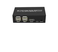 Commutateur 4K - Station d'accueil compatible avec commutateur, hub USB 2.0, station for ordinateurs partageant 4 périphériques, clavier, imprimante(2 in 1 out KVM)