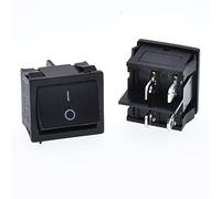 Commutateur 5pCS CD5 21x24mm Rocer Switches It 4 broches 2 positions 10A/125V AC ON-OFF feu de circulation LED accessoires lumière rouge avec lumières 6A(KCD5 black)