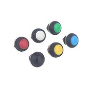 Commutateur 6 couleurs petit 12mm en plastique bombé borne à broche momentanée étanche sonnette bouton poussoir interrupteur boîtier vert(Giallo)