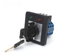 Commutateur à 3 niveaux avec éclairage et verrouillage, interrupteur rotatif à cames 20 A pour applications industrielles, tension d'isolation 660 V, modèle SZW26-20/D303.3YN