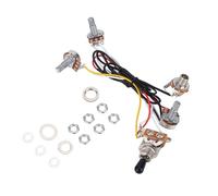 Commutateur à 3 Voies Guitariste, Faisceau de câblage à 3 Voies avec Pots 500K, 2 volumes, 1 tonalité, 1 prise pour montage guitare électrique, basse, DIY, modification, stage, studio