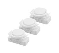 Commutateur à bascule BJB 43.409 Lot de 3 Commutateur à bascule rond ON/OFF Interrupteur intégré en PVC pour lampes, pièce de rechange, petit, blanc