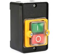 Commutateur à Bouton Poussoir, AC 220V/380V 10A Interrupteur à Bouton de Commande de Puissance étanche Bouton Marche Arret Machine Outil Interrupteur Machine Outil